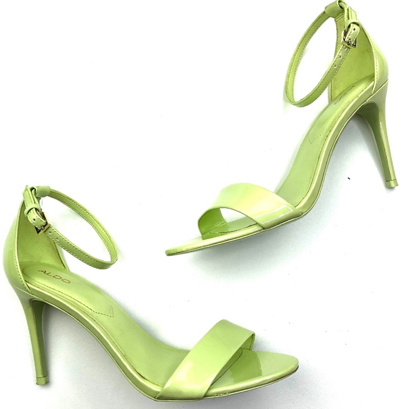 Aldo Shoes Aldo Light Sea Foam Green Neon Strappy Heel